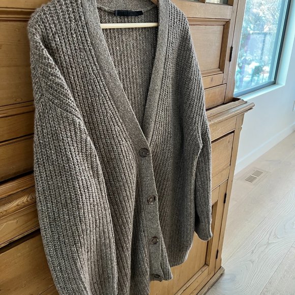 *SOLD* Jenni Kayne Cashmere Cocoon Cardigan in Taupe sz Small - Picture 2 of 7